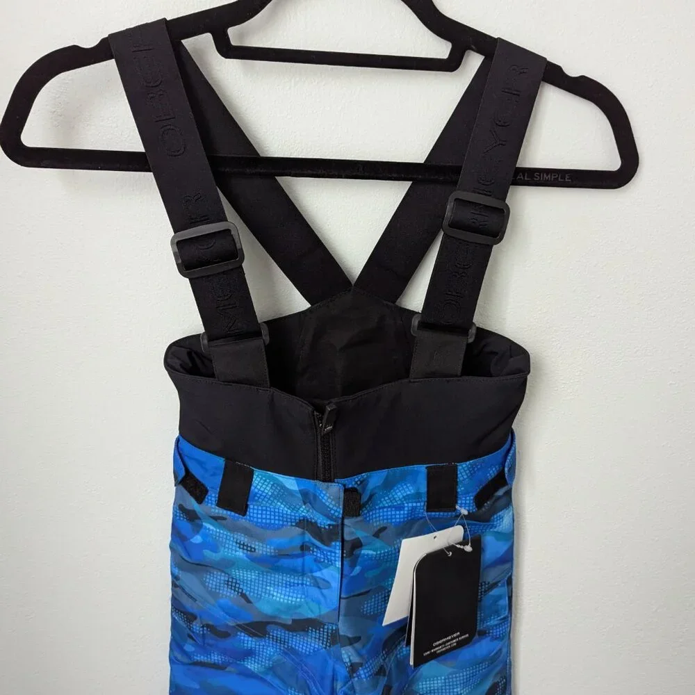NWT Obermeyer Warp I Grow Blue Ski/Snow Bibs, Kids 3T